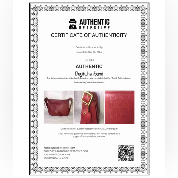 COACH PATRICIA SCHNEIDER'S Red Glove Tanned Crossbody Shoulder Bag VTG 9951 COA - Picture 3 of 17